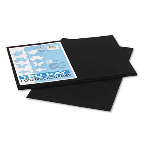 Tru-ray Construction Paper, 76lb, 12 X 18, Black, 50-pack