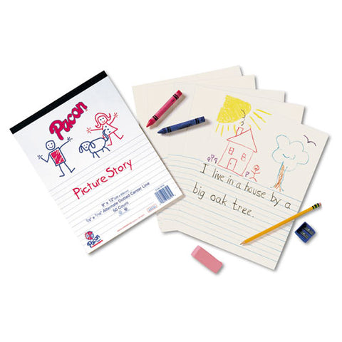 Multi-program Picture Story Paper, 16 Lb, 5-8" Long Rule, One-sided, 9 X 12, 500-pack