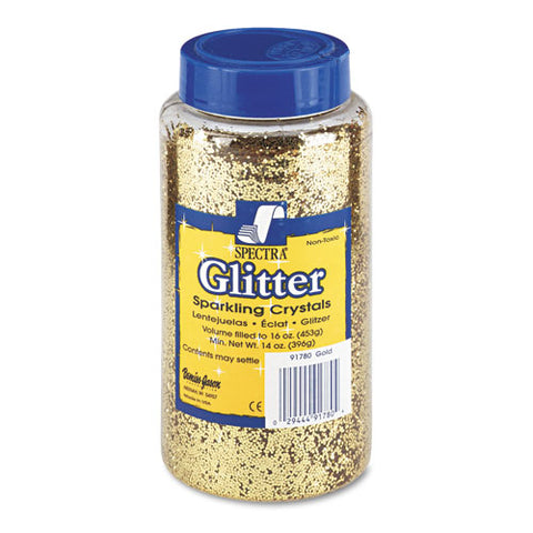 Spectra Glitter, .04 Hexagon Crystals, Gold, 16 Oz Shaker-top Jar