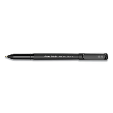 Write Bros. Ballpoint Pen, Fine 0.8 Mm, Black Ink-barrel, Dozen