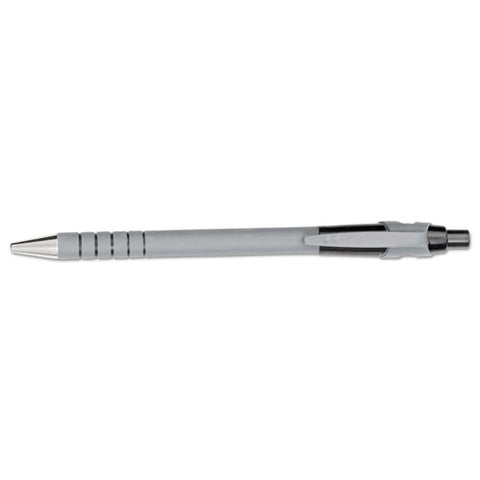 Flexgrip Ultra Retractable Ballpoint Pen, 0.8mm, Black Ink, Gray-black Barrel, Dozen