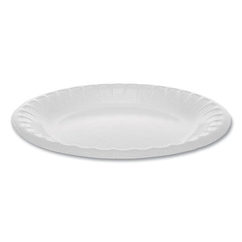 Laminated Foam Dinnerware, Plate, 6" Diameter, White, 1,000-carton