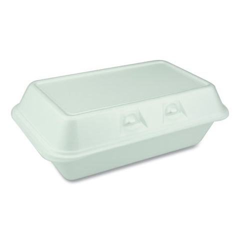 Smartlock Foam Hinged Containers, Medium, 8.75 X 5.5 X 3, White, 220-carton