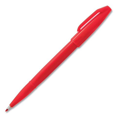 Sign Pen Color Marker, Extra-fine Bullet Tip, Red, Dozen