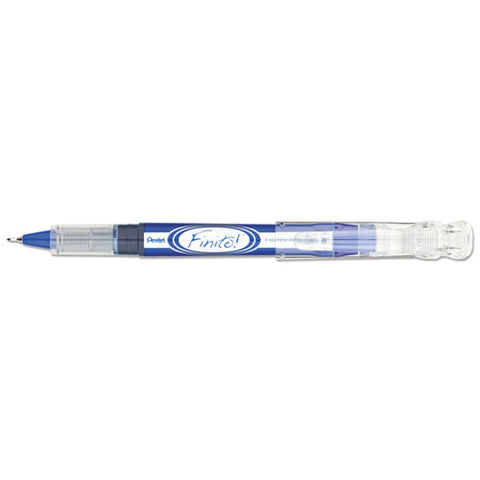 Finito! Stick Porous Point Pen, Extra-fine 0.4mm, Blue Ink, Blue-silver Barrel