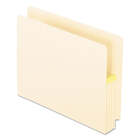 Convertible End Tab File Pockets, 3.5" Expansion, Letter Size, Manila, 25-box