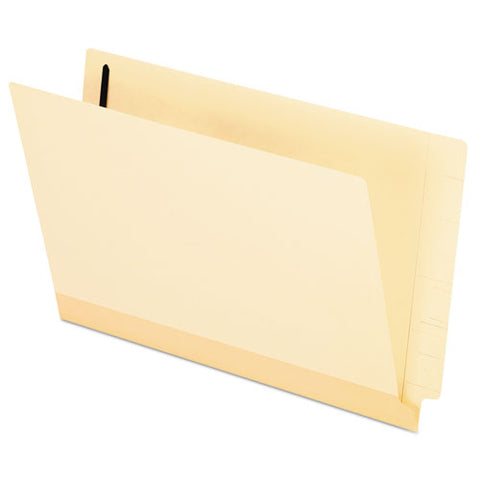 Manila Laminated End Tab Folders With One Fastener, Straight Tab, Legal Size, 11 Pt. Manila, 50-box