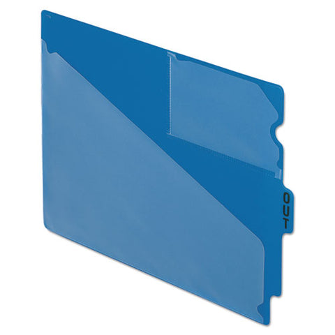 Colored Poly Out Guides With Center Tab, 1-3-cut End Tab, Out, 8.5 X 11, Blue, 50-box