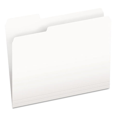 Colored File Folders, 1-3-cut Tabs, Letter Size, White, 100-box