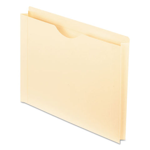 Manila Reinforced File Jackets, 2-ply Straight Tab, Letter Size, Manila, 50-box