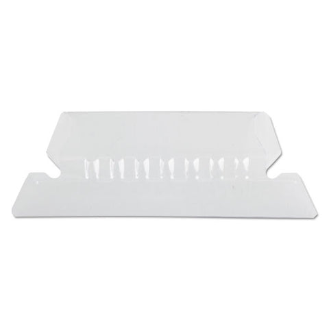 Transparent Colored Tabs For Hanging File Folders, 1-5-cut Tabs, Clear, 2" Wide, 25-pack
