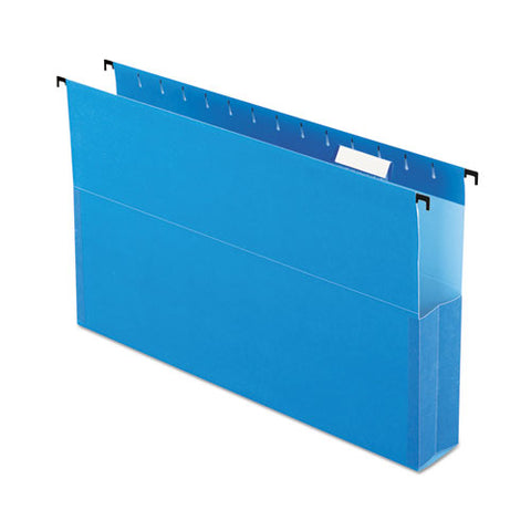 Surehook Reinforced Extra-capacity Hanging Box File, Legal Size, 1-5-cut Tab, Blue, 25-box