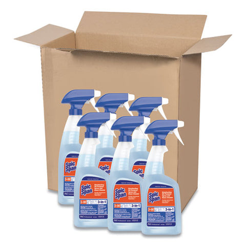 Disinfecting All-purpose Spray And Glass Cleaner, Fresh Scent, 32 Oz Spray Bottle, 6-carton