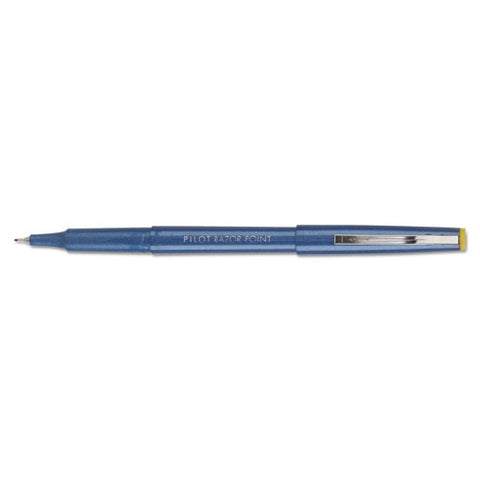 Razor Point Stick Porous Point Marker Pen, 0.3mm, Blue Ink-barrel, Dozen
