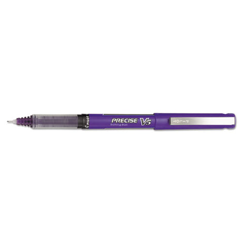 Precise V5 Stick Roller Ball Pen, 0.5mm, Purple Ink-barrel, Dozen