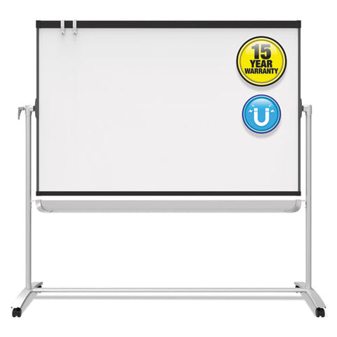 Prestige 2 Mobile Presentation Easel, 6 Ft X 4 Ft, Silver-graphite