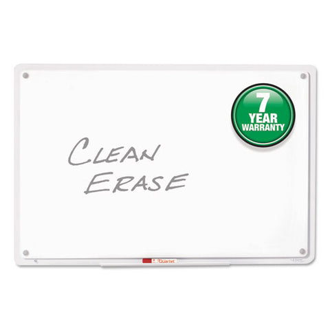 Iq Total Erase Board, 36 X 23, White, Clear Frame