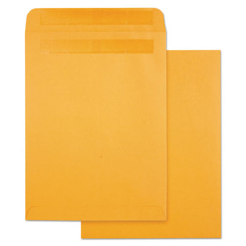 High Bulk Self-sealing Envelopes, #10 1-2, Cheese Blade Flap, Redi-seal Closure, 9 X 12, Brown Kraft, 100-box