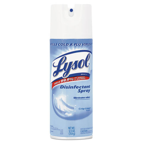 Disinfectant Spray, Crisp Linen Scent, 12.5 Oz Aerosol Spray, 12-carton