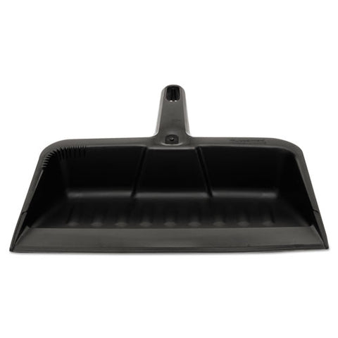 Heavy-duty Dustpan, 8 1-4" W, Polypropylene, Charcoal