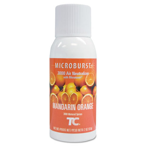 Microburst 3000 Refill, Mandarin Orange, 2 Oz Aerosol, 12-carton