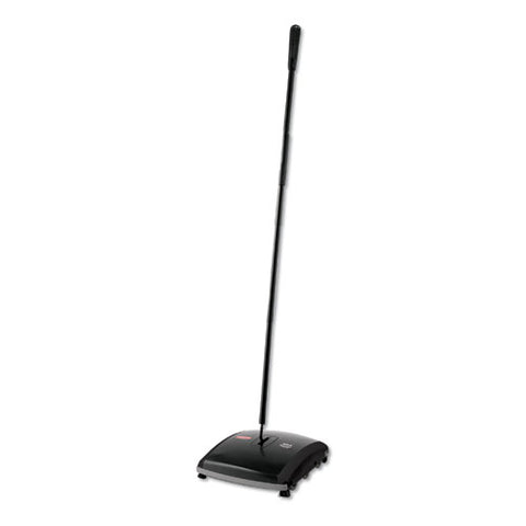 Dual Action Sweeper, Boar-nylon Bristles, 44" Steel-plastic Handle, Black-yellow