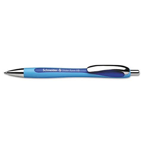 Rave Xb Retractable Ballpoint Pen, 1.4 Mm, Blue Ink, Blue-blue Barrel