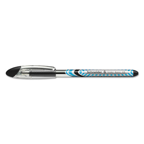 Slider Stick Ballpoint Pen, 1.4 Mm, Black Ink, Black-silver Barrel, 10-box
