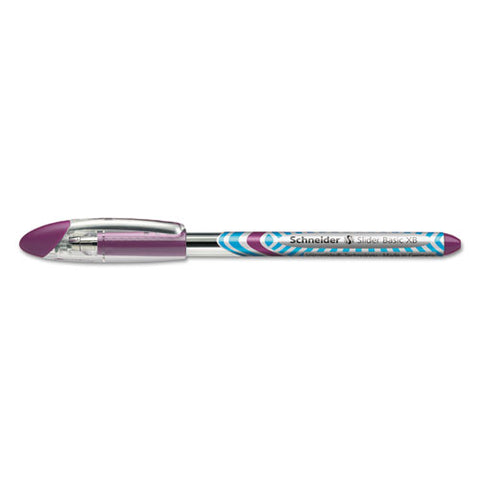Slider Stick Ballpoint Pen, 1.4 Mm, Purple Ink, Purple-silver Barrel
