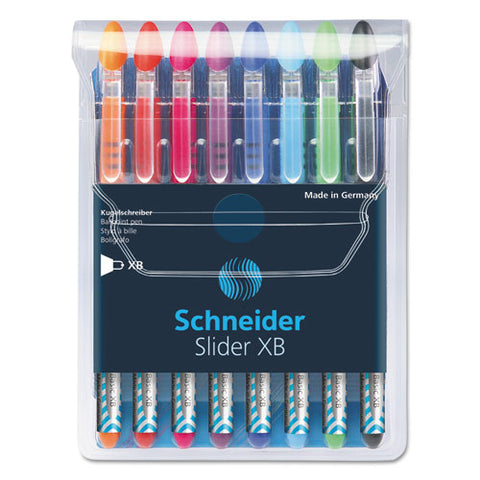 Slider Stick Ballpoint Pen, 1.4 Mm, Assorted Ink-barrel, 8-pack