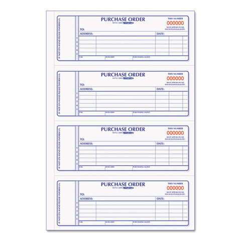Purchase Order Book, 7 X 2 3-4, Two-part Carbonless, 400 Sets-book