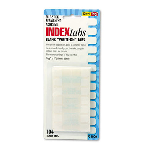Legal Index Tabs, 1-5-cut Tabs, White, 1" Wide, 104-pack