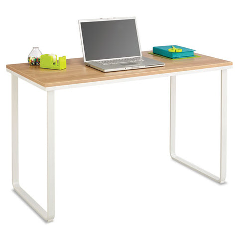 Steel Desk, 47.25" X 24" X 28.75", Beech-white