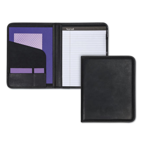 Professional Padfolio, Storage Pockets-card Slots, Writing Pad, Black