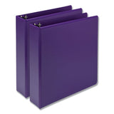Earth’s Choice Biobased Durable Fashion View Binder, 3 Rings, 2" Capacity, 11 X 8.5, Purple, 2-pack