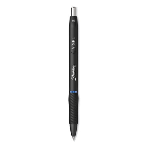 S-gel Retractable Gel Pen, Bold 1 Mm, Blue Ink, Black Barrel, 36-pack