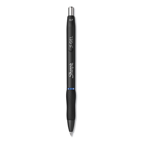 S-gel Retractable Gel Pen, Medium 0.7 Mm, Blue Ink, Black Barrel, 36-pack