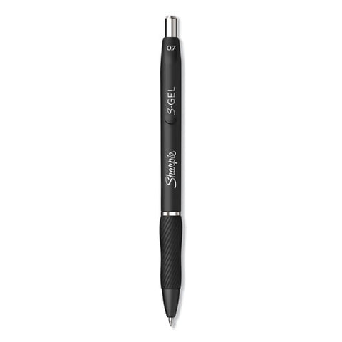 S-gel Retractable Gel Pen, Medium 0.7 Mm, Black Ink, Black Barrel, 36-pack