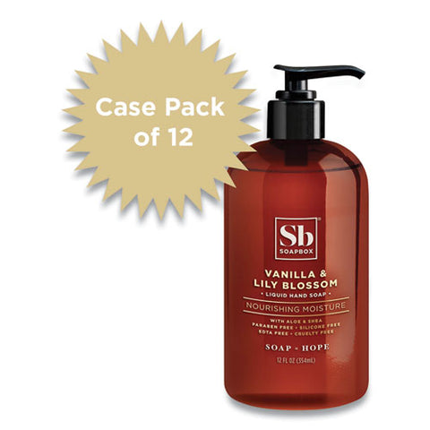Hand Soap, Vanilla And Lily Blossom, 12 Oz Pump Bottle, 12-carton