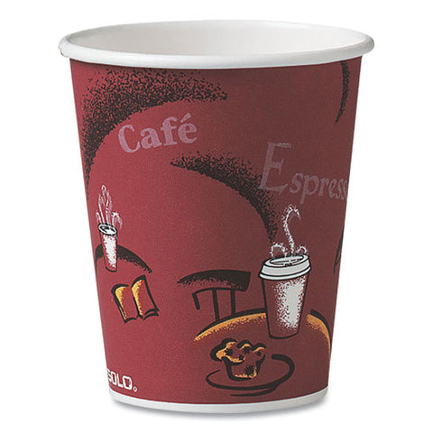 Solo Bistro Design Hot Drink Cups, Paper, 10oz, 1000-carton