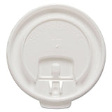 Lift Back And Lock Tab Cup Lids For Foam Cups, Fits 8 Oz Trophy Cups, White, 100-pack