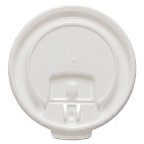 Lift Back And Lock Tab Cup Lids For Foam Cups, Fits 8 Oz Trophy Cups, White, 100-pack