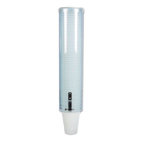Large Pull-type Water Cup Dispenser, Translucent Blue