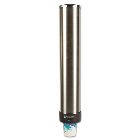 Large Water Cup Dispenser W-removable Cap, Wall Mounted, Stainless Steel