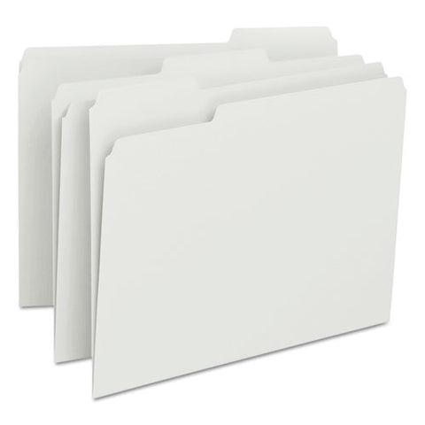 Colored File Folders, 1-3-cut Tabs, Letter Size, White, 100-box
