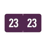 Yearly End Tab File Folder Labels, 23, 0.5 X 1, Purple, 25/sheet, 10 Sheets/pack