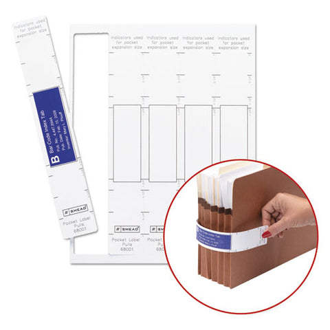 Viewables Pocket Label Pulls, 1.63 X 10.13, White, 5-sheet, 9 Sheets-pack