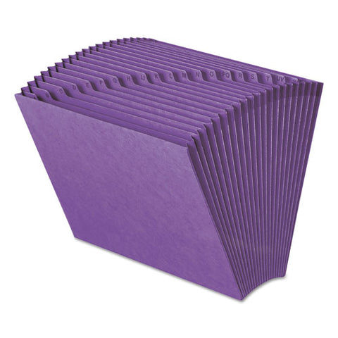 Heavy-duty Indexed Expanding Open Top Color Files, 21 Sections, 1-21-cut Tab, Letter Size, Purple
