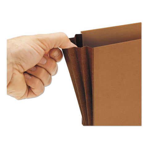 Classic Expanding Wallets With Tear-resistant Gussets, 3.5" Expansion, 1 Section, Legal Size, Redrope