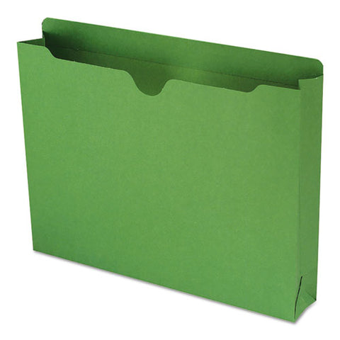 Colored File Jackets With Reinforced Double-ply Tab, Straight Tab, Letter Size, Green, 50-box
